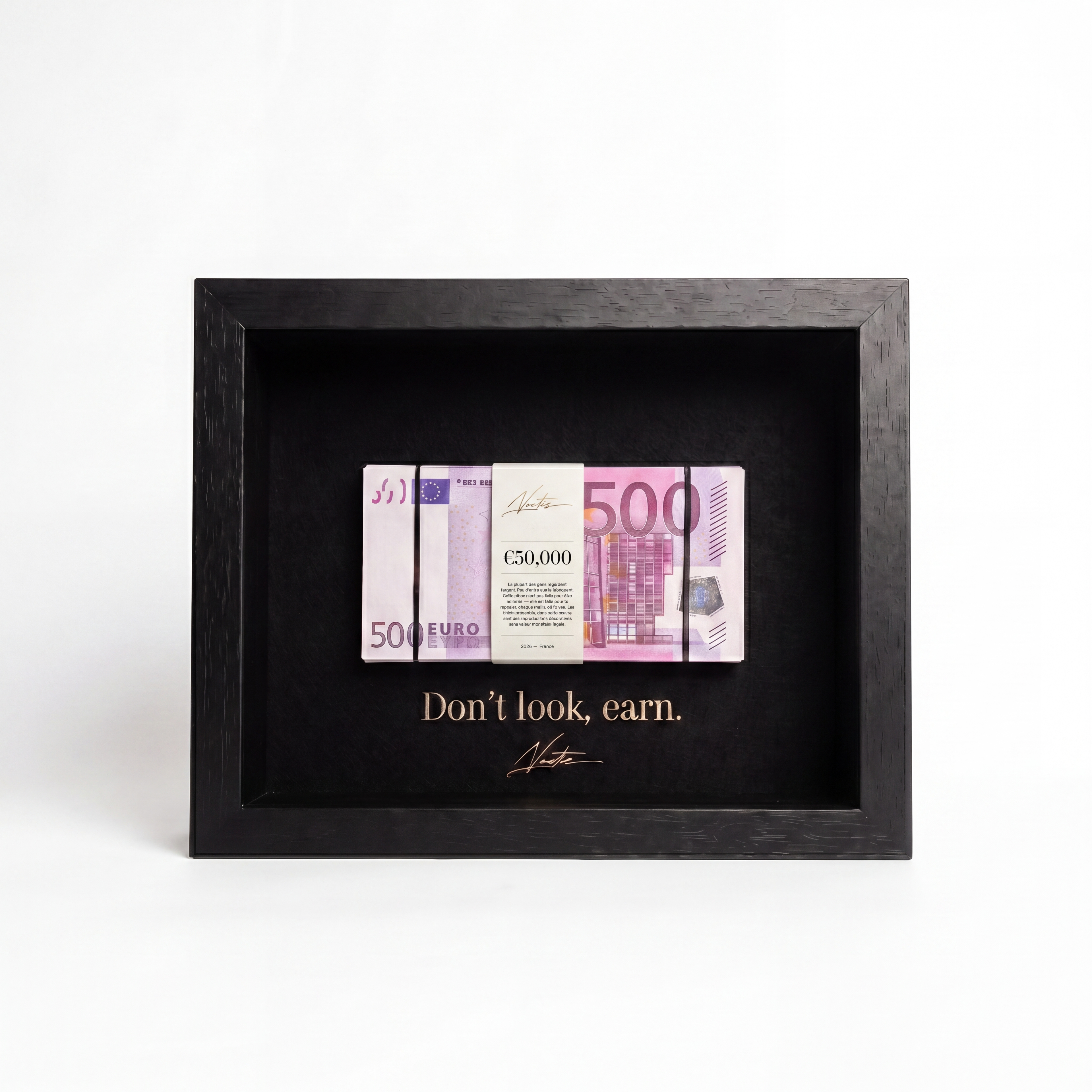 DROP 01 - Cadre “Don't look, earn.” — Cash